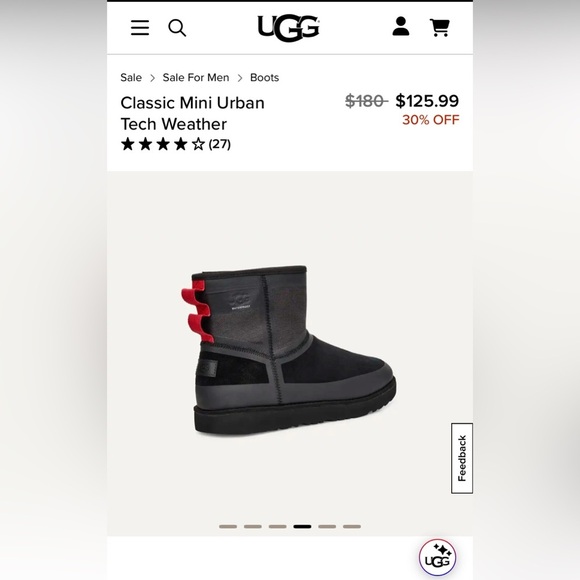UGG Classic Mini Urban Tech WP black size 10 - Picture 2 of 15